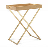 Marcello Butler Tray in Oak by AERIN | Fig Linens and Home - Shown on Stand