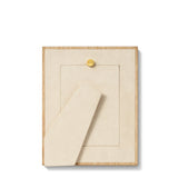 AERIN Marcello Photo Frame 5x7 in Oak Marquetry at Fig Linens and Home - Sueded Back View