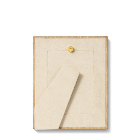 AERIN Marcello Photo Frame 5x7 in Oak Marquetry at Fig Linens and Home - Sueded Back View