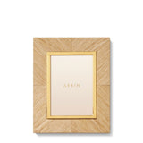 AERIN Marcello Photo Frame 5x7 in Oak Marquetry at Fig Linens and Home - Front View