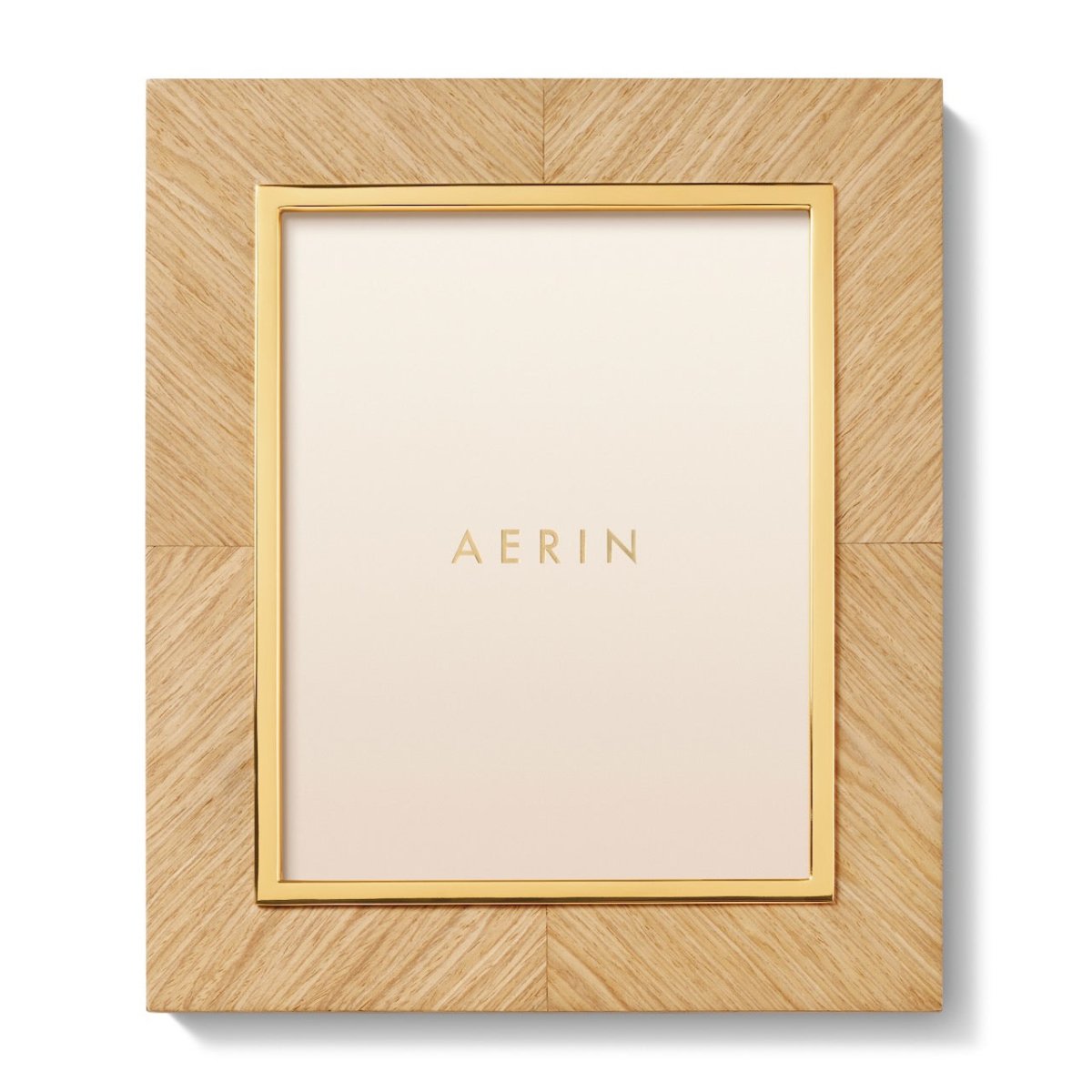 AERIN Marcello Frame 8x10 in Oak | Art Deco Marquetry Photo Frame at Fig Linens and Home - Front