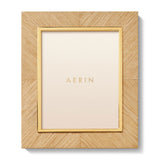 AERIN Marcello Frame 8x10 in Oak | Art Deco Marquetry Photo Frame at Fig Linens and Home - Front