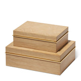 Marcello Large Box in Oak by AERIN at Fig Linens and Home - View with 2 Boxes