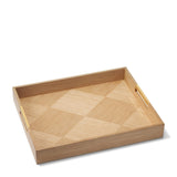 Marcello Large Tray in Oak by AERIN at Fig Linens and Home | Marquetry Design 1