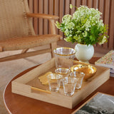 Marcello Large Tray in Oak by AERIN at Fig Linens and Home | Lifestyle Image 1