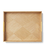 Marcello Large Tray in Oak by AERIN at Fig Linens and Home | Marquetry Design 2