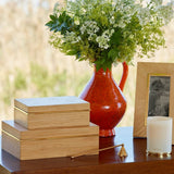 Marcello Small Box in Oak by AERIN at Fig Linens and Home - Lifestyle View