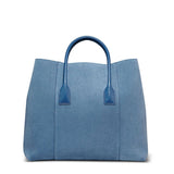 Mini Weekender in Denim Blue Suede by AERIN at Fig Linens and Home 1