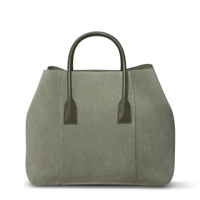 Mini Weekender in Eucalyptus Suede by AERIN at Fig Linens and Home 1