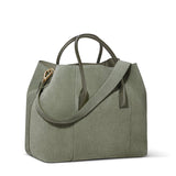Mini Weekender in Eucalyptus Suede by AERIN at Fig Linens and Home 2