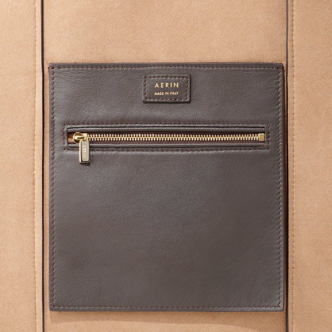 Mini Weekender Bag in Leopard by AERIN at Fig Linens and Home - Zipper Pouch with Leather Detail