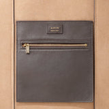 Mini Weekender Bag in Leopard by AERIN at Fig Linens and Home - Zipper Pouch with Leather Detail