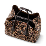 Mini Weekender Bag in Leopard by AERIN at Fig Linens and Home 1 - Open Top with Handles