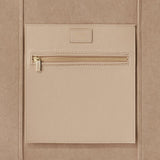 Mini Weekender in Sand Suede by AERIN at Fig Linens and Home - Zipper Pouch View