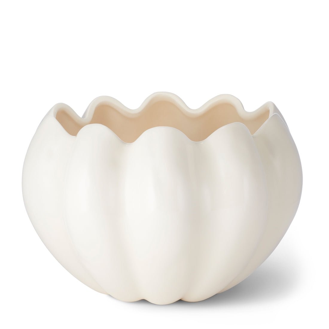 Mirabelle Cachepot in Cream by AERIN at Fig Linens and Home