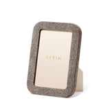 Modern Shagreen 4x6 Frame in Chocolate by AERIN at Fig Linens and Home - View 1