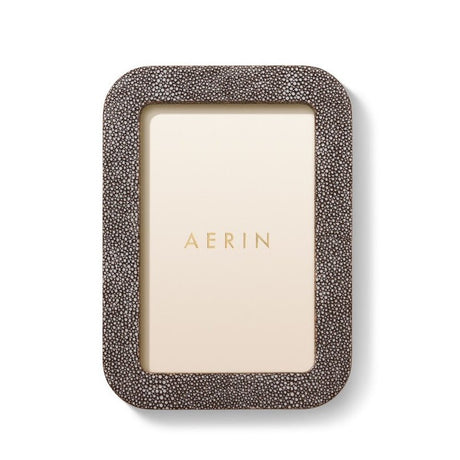 Modern Shagreen 4x6 Frame in Chocolate by AERIN - View 2 at Fig Linens and Home