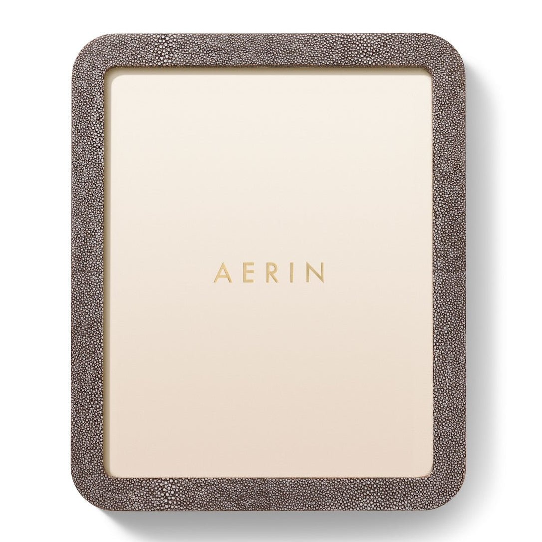 Modern Shagreen 8x10 Photo Frame in Chocolate by AERIN - Fig Linens and Home