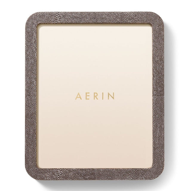 Modern Shagreen 8x10 Photo Frame in Chocolate by AERIN - Fig Linens and Home