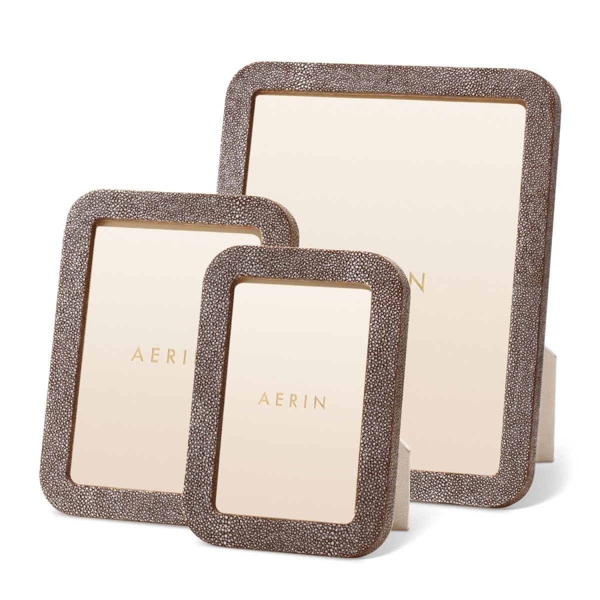 Modern Shagreen 8x10 Chocolate Frame  by AERIN - Grouping at Fig Linens and Home