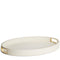 Modern Shagreen Cocktail Tray in Cream by AERIN at Fig Linens and Home