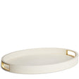 Modern Shagreen Cocktail Tray in Cream by AERIN at Fig Linens and Home