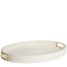 Modern Shagreen Cocktail Tray in Cream by AERIN at Fig Linens and Home