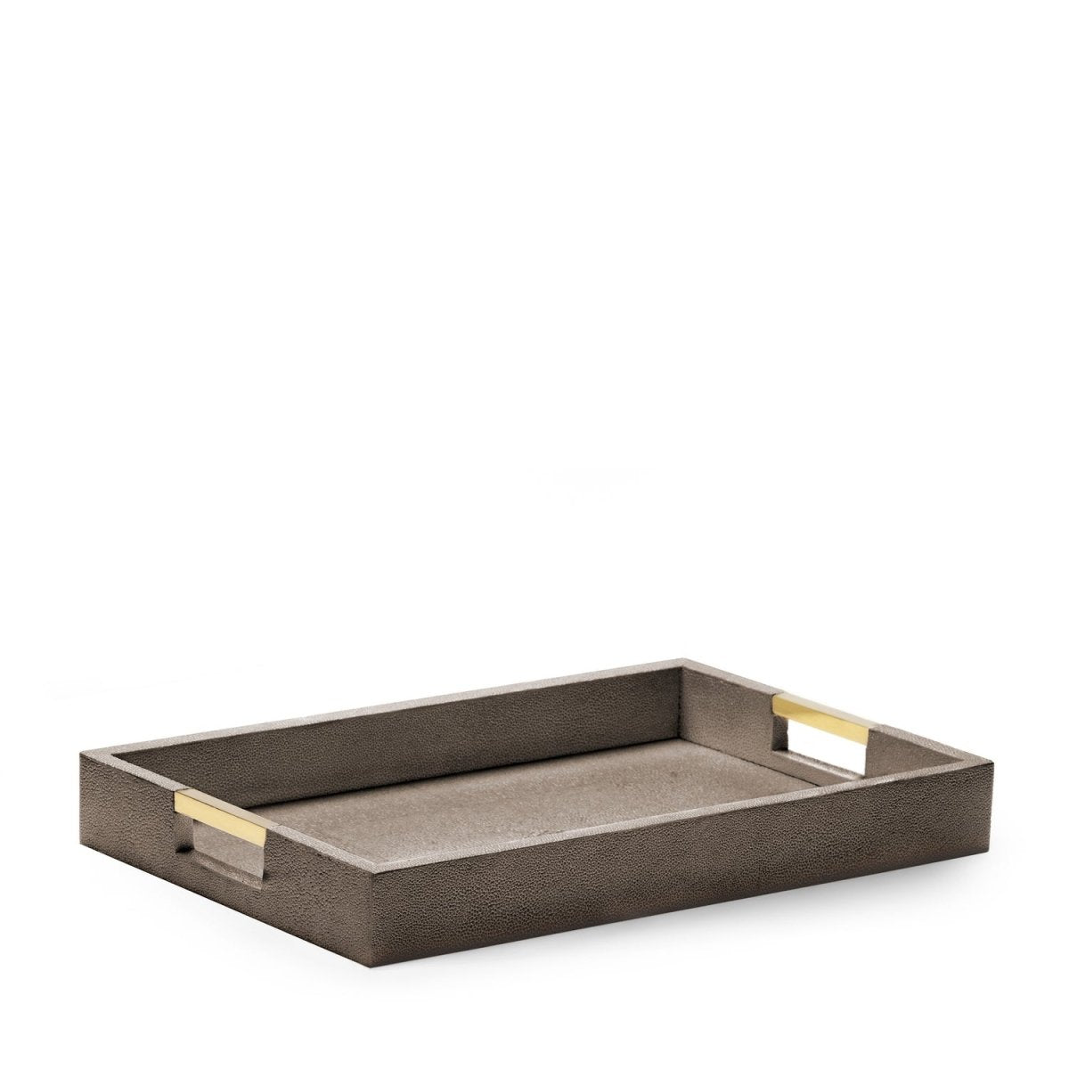 Modern Shagreen Desk Tray in Chocolate by AERIN at Fig Linens and Home - View 1