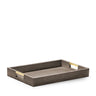 Modern Shagreen Desk Tray in Chocolate by AERIN at Fig Linens and Home - View 1