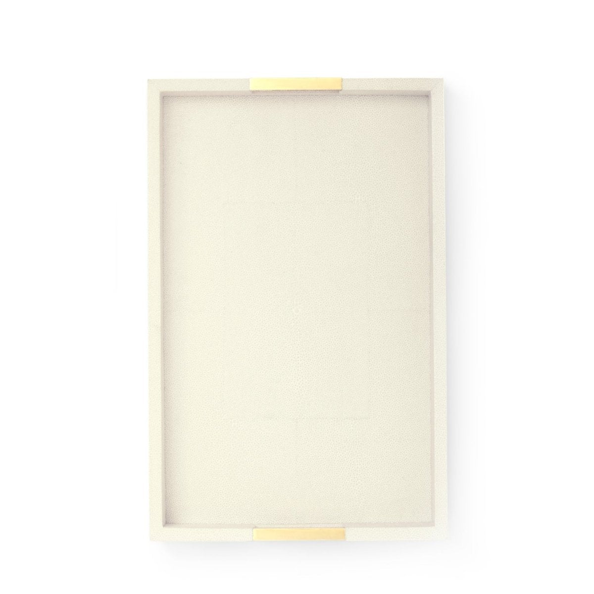 Modern Shagreen Desk Tray in Cream by AERIN at Fig Linens and Home - View 2
