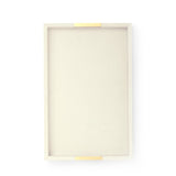 Modern Shagreen Desk Tray in Cream by AERIN at Fig Linens and Home - View 2