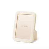 AERIN Modern Shagreen Frame in Cream in 5x7 at Fig Linens and Home - View 1