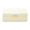 Modern Shagreen Large Jewelry Box Cream AERIN at Fig Linens and Home 1