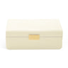 Modern Shagreen Large Jewelry Box Cream AERIN at Fig Linens and Home 1