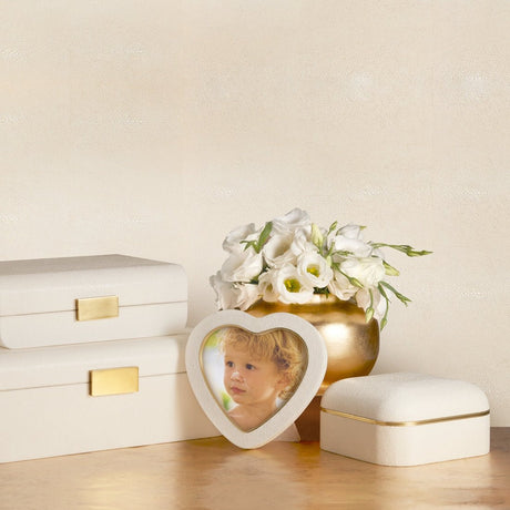 Modern Shagreen Large Jewelry Box Cream AERIN | Lifestyle Image 2