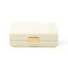 Modern Shagreen Small Jewelry Box in Cream by AERIN at Fig Linens and Home 1