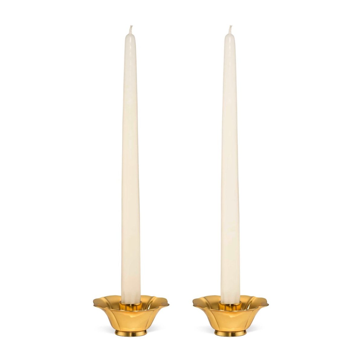 Olivia Taper Candleholders Set of 2 by AERIN shown with Candles at Fig Linens and Home