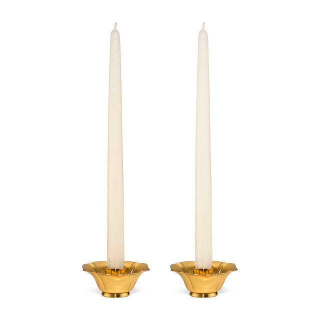 Olivia Taper Candleholders Set of 2 by AERIN shown with Candles at Fig Linens and Home