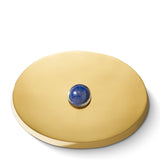 Ornella Brass Box in Lapis by AERIN at Fig Linens and Home - Lid View