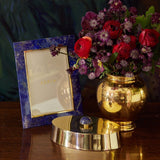 Ornella Brass Box in Lapis by AERIN at Fig Linens and Home - Lifestyle View