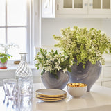 Paola Large Vase in Dusk Blue by AERIN Lifestyle Photo in Kitchen 