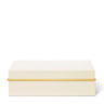 Piero Lacquer Large Box in Cream by AERIN 9.7"L x 7.6W" x 2.9H" Cream at FIG LINENS AND HOME 1
