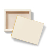 Piero Lacquer Medium Box in Cream by AERIN 8"L x 6.4W" x 2.5H" Cream at FIG LINENS AND HOME 2