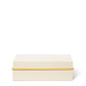 Piero Lacquer Medium Box in Cream by AERIN 8"L x 6.4W" x 2.5H" Cream at FIG LINENS AND HOME 1