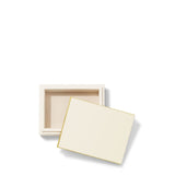 Piero Lacquer Small Box in Cream by AERIN 6.7"L x 5.1W" x 2H" Cream at FIG LINENS AND HOME 3