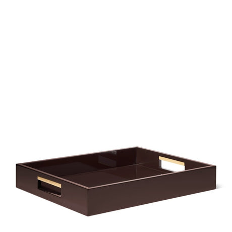 Piero Lacquer Tray in Chocolate by AERIN at Fig Linens and Home 1