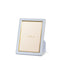 Piero Leather Frame in Blue Haze - 5X7 by AERIN Overall 6.1" x 8.1" x 0.9" for 5"x 7" Photo Blue Haze at FIG LINENS AND HOME 1