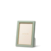 AERIN Piero Leather Frame in Eucalyptus for 4X6 Photo at Fig Linens and Home 2