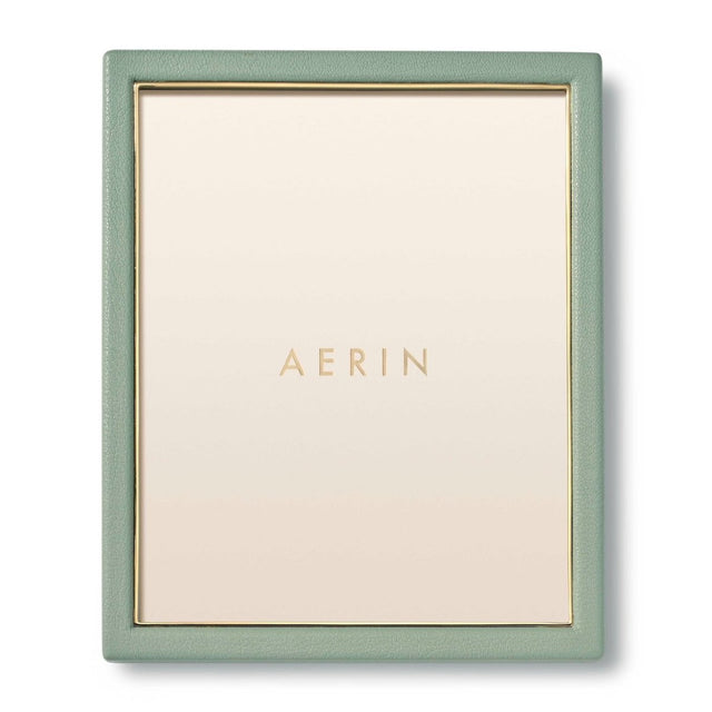 Piero Leather Frame in Eucalyptus for 8x10 Photo by AERIN at Fig Linens and Home - View 1