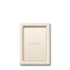 AERIN Piero Leather Photo Frame in Shadow White - 4X6 at Fig Linens and Home - View 2